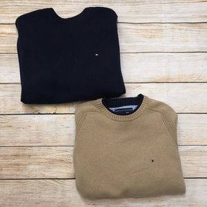 ‼️COMBO‼️ 2 Tommy Hilfiger Sweaters Khaki & Navy L